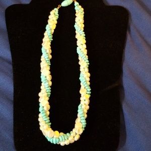 Unbranded Pearl and Turquoise Necklace 3 Strands